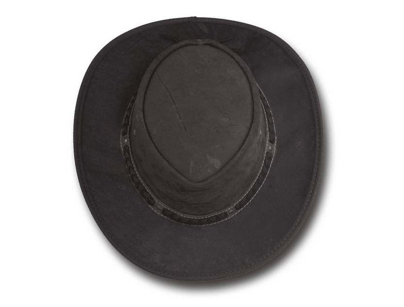 BARMAH HATS 1018CR 澳洲經典皮革牛仔帽/圓盤帽 深棕色