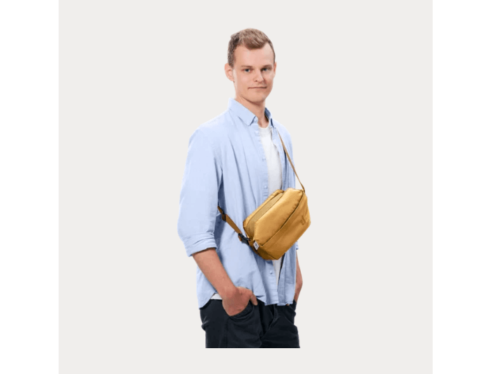 Deuter 輕量耐磨休閒旅遊腰包/斜肩包 棕黃 2L PASSWAY 3900023