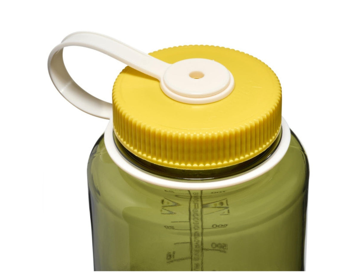 Nalgene水壼 Sustain 寬嘴水壼 1000ml 油綠/小蒼蘭蓋