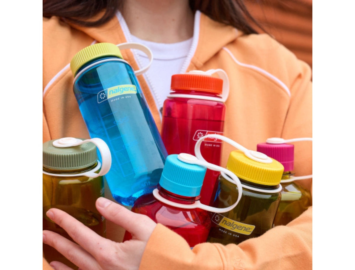 Nalgene水壼 Sustain 寬嘴水壼 1000ml 油綠/小蒼蘭蓋