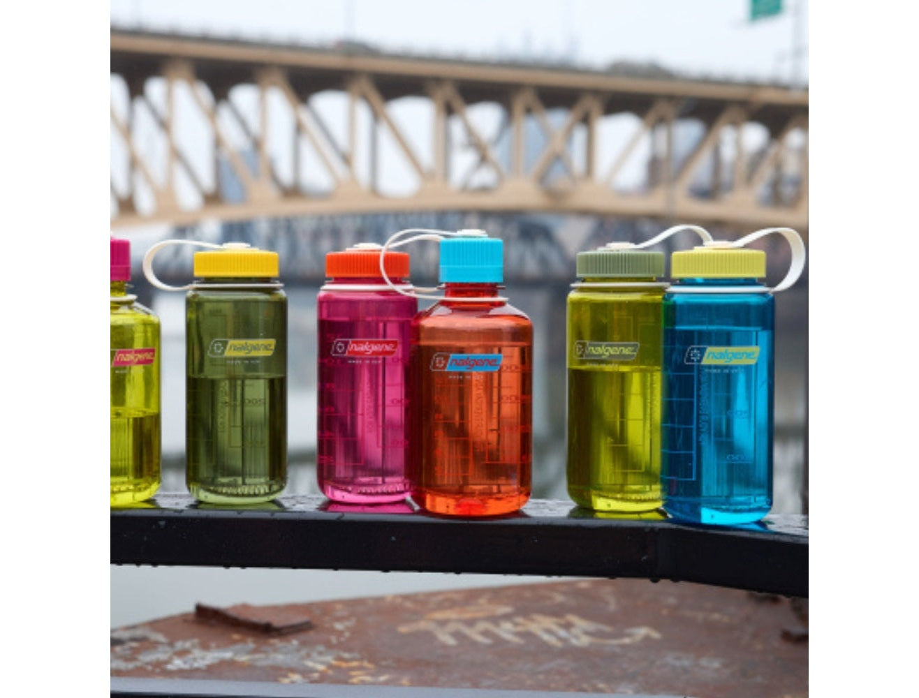 Nalgene水壼 Sustain 寬嘴水壼 1000ml 油綠/小蒼蘭蓋 mabuvalley