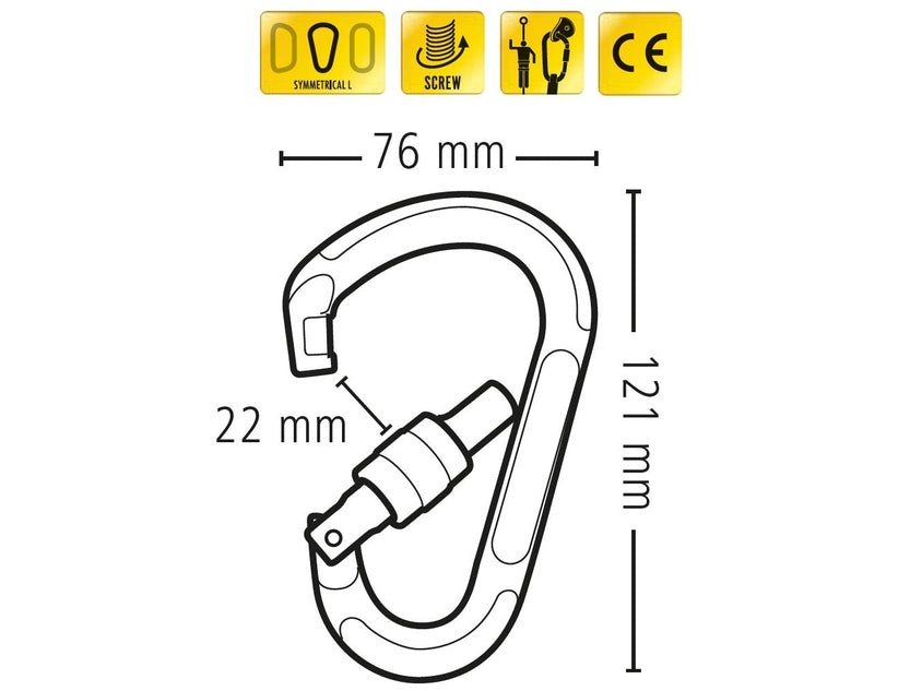 BEAL BE LOCK SCREW 鋁合金梨型有鎖鉤環 mabuvalley