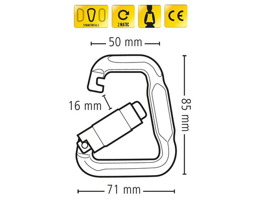 BEAL FLAT LINK BI MATIC 鋁合金二段自動上鎖鉤環 mabuvalley