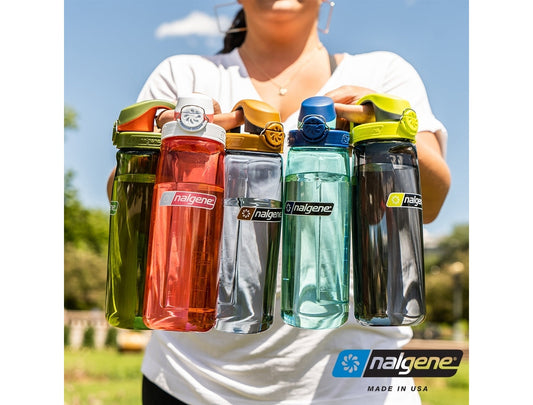 Nalgene水壼 Sustain OTF 運動水壼 650ml 犀牛灰/棕黑蓋 mabuvalley