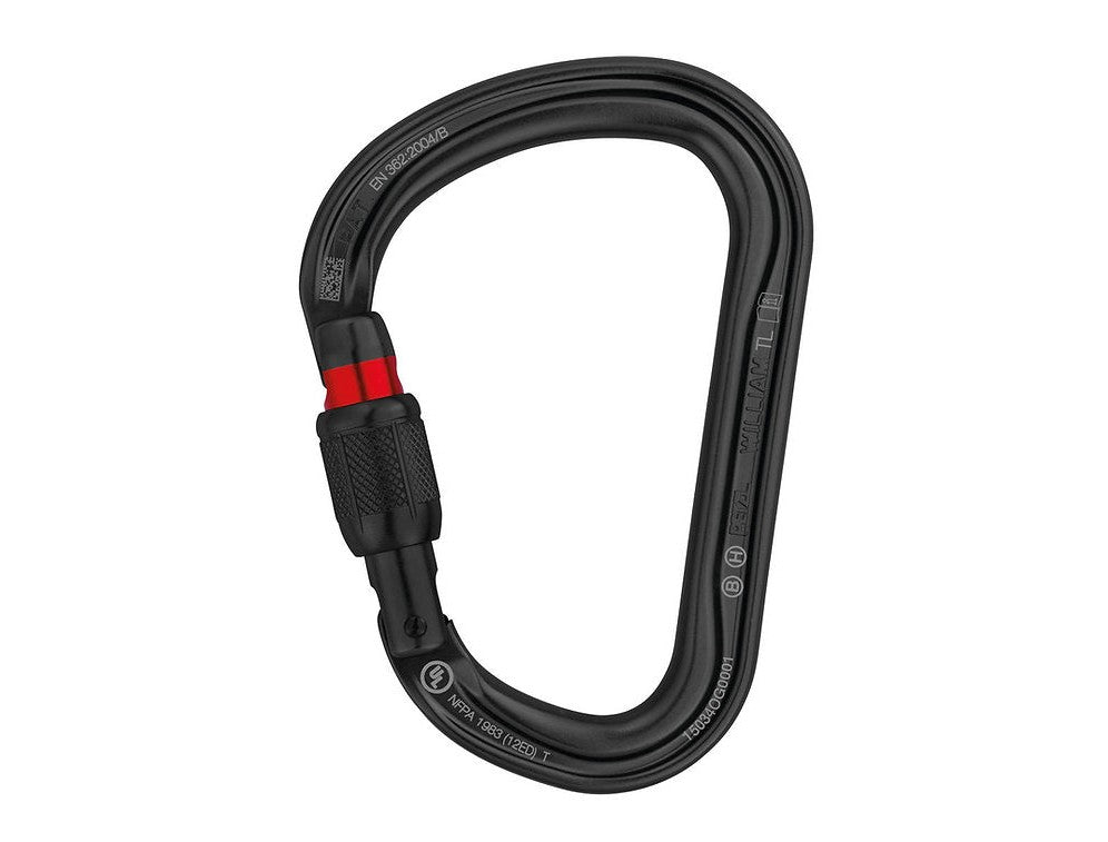 PETZL WILLIAM SCREW-LOCK 鋁合金梨型有鎖鉤環