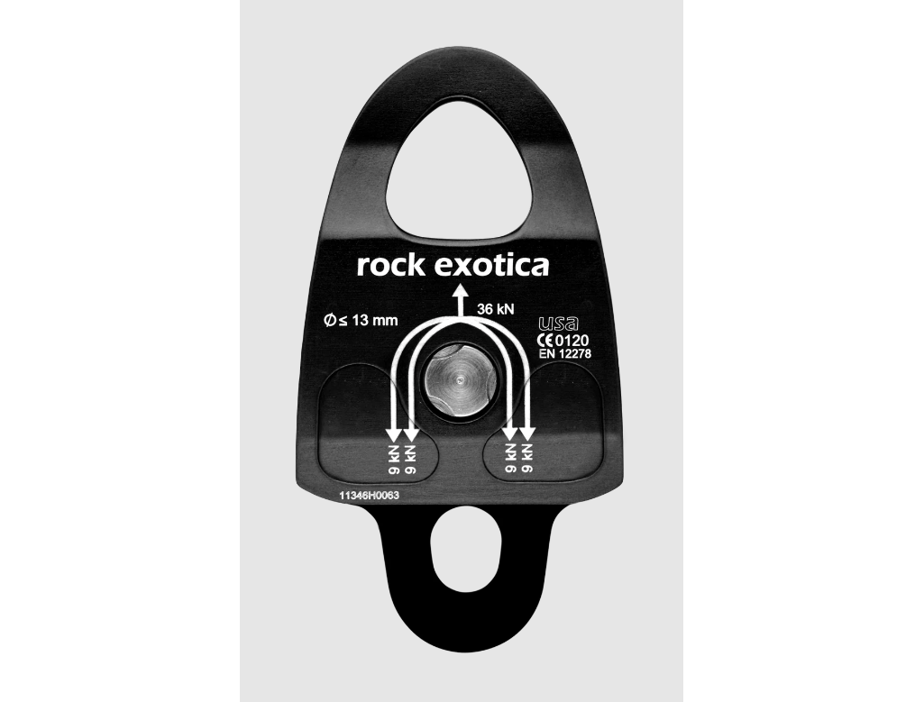 Rock Exotica Machined Rescue Pulley Double/Black 救援雙滑輪 1.5吋 mabuvalley