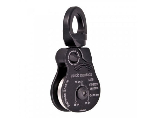 Rock Exotica Omni-Block 1.5" Single-Stainless Sheave/Black 不鏽鋼輪軸萬向轉軸單滑輪 mabuvalley