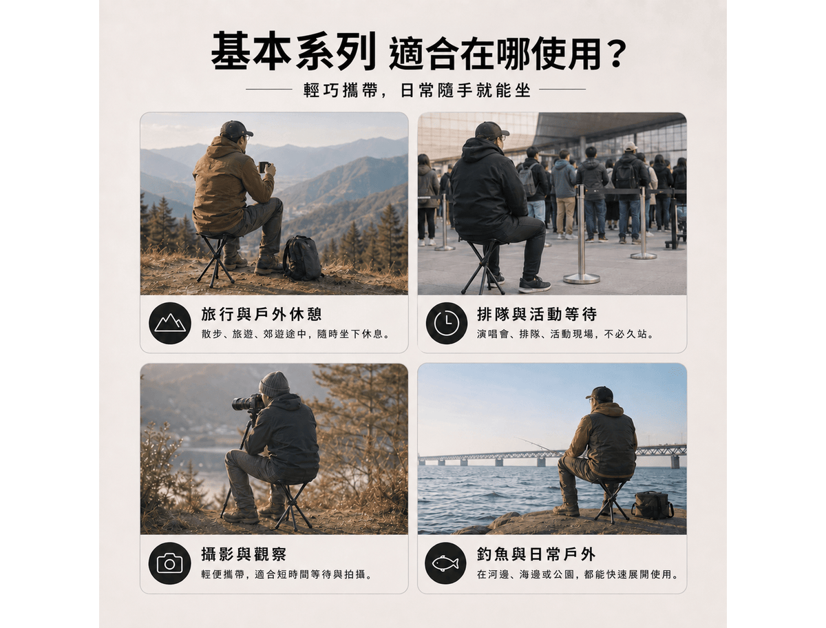 Walkstool 瑞典專業級折疊椅 基本系列 | 二種尺寸