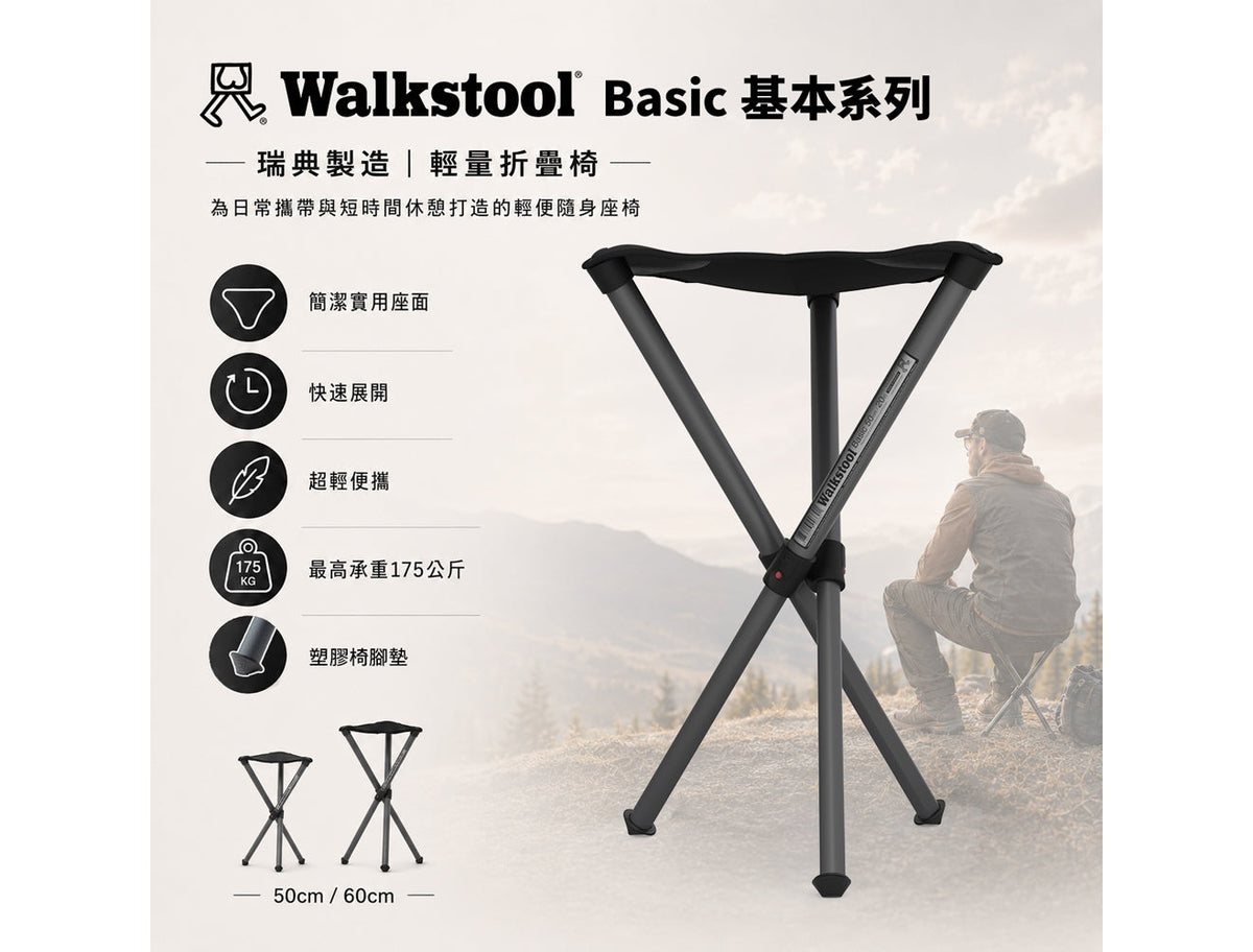 Walkstool 瑞典專業級折疊椅 基本系列 | 二種尺寸