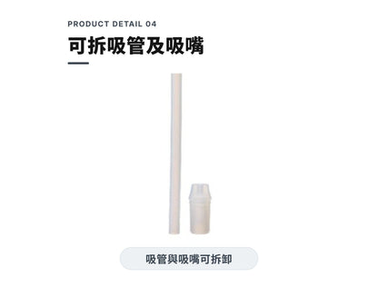 Nalgene水壼 Straw Bottle 吸管水壼 650ml 煙霧灰/黑蓋