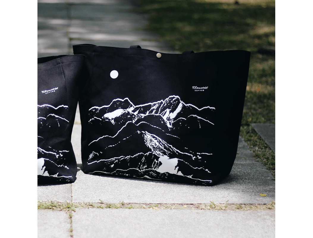 100mountain 百岳 X 廣富號 黑山帆布購物袋 mabuvalley