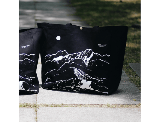 100mountain 百岳 X 廣富號 黑山帆布購物袋 mabuvalley