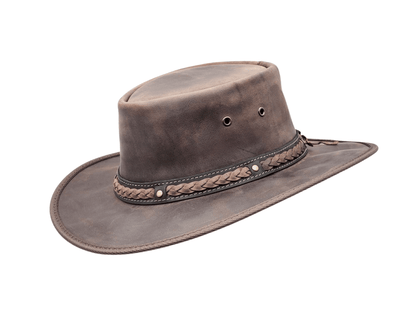 BARMAH HATS 1022CC 巴馬帽 澳洲經典皮革牛仔帽/圓盤帽 巧克力色