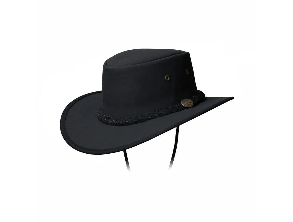 BARMAH HATS 1054BL 巴馬帽 澳洲經典帆布牛仔帽/圓盤帽 黑色