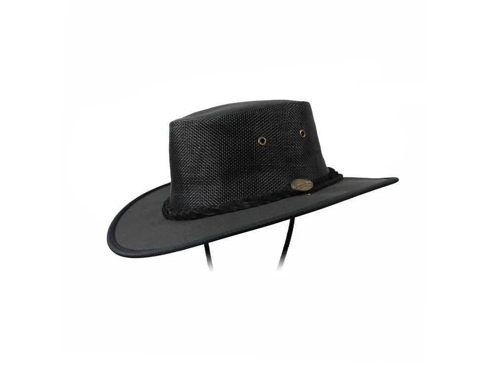BARMAH HATS 1057BL 巴馬帽 澳洲經典帆布牛仔帽/圓盤帽 黑色