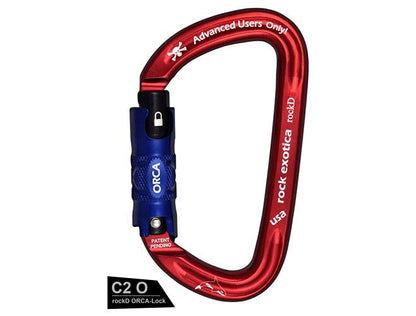 Rock Exotica rockO ORCA-Lock Oval Triple-Action Auto-Lock Carabiner