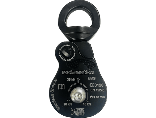 Rock Exotica Omni-Block 1.5" Single-Stainless Sheave/Black 不鏽鋼輪軸萬向轉軸單滑輪