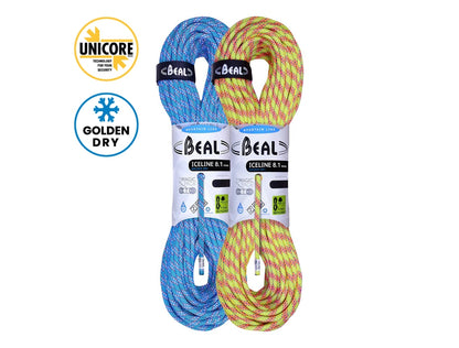 BEAL ICE LINE 8.1mm 動力繩 GOLDEN DRY-雙繩組