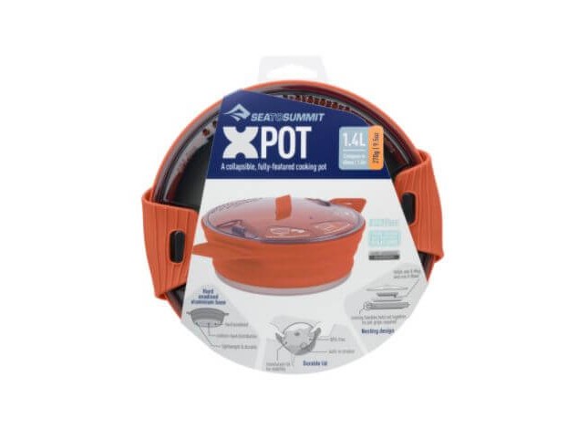 Sea To Summit X-折疊鍋 1.4L 鐵鏽紅 X-Pot STSAXPOTSS1.4RU
