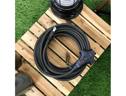 ADAM 戶外動力線/露營延長線 10米 軍綠/黑 ADPW-EC10M