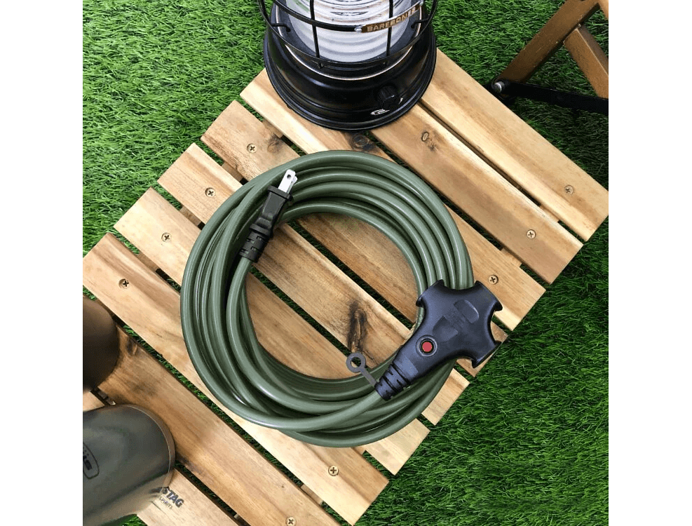 ADAM 戶外動力線/露營延長線 5米 軍綠/黑/沙 ADPW-EC5M