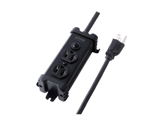 ADAM 金屬2座延長線/延長用電源線組 1公尺 黑/沙 ADPW-PS321