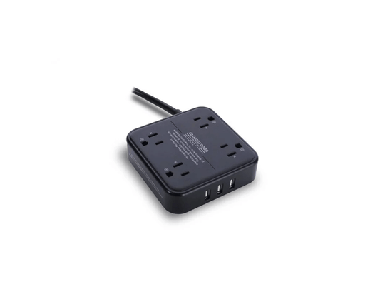 ADAM 延長線組3pin4座/露營延長線 黑/沙 ADPW-PS3413U