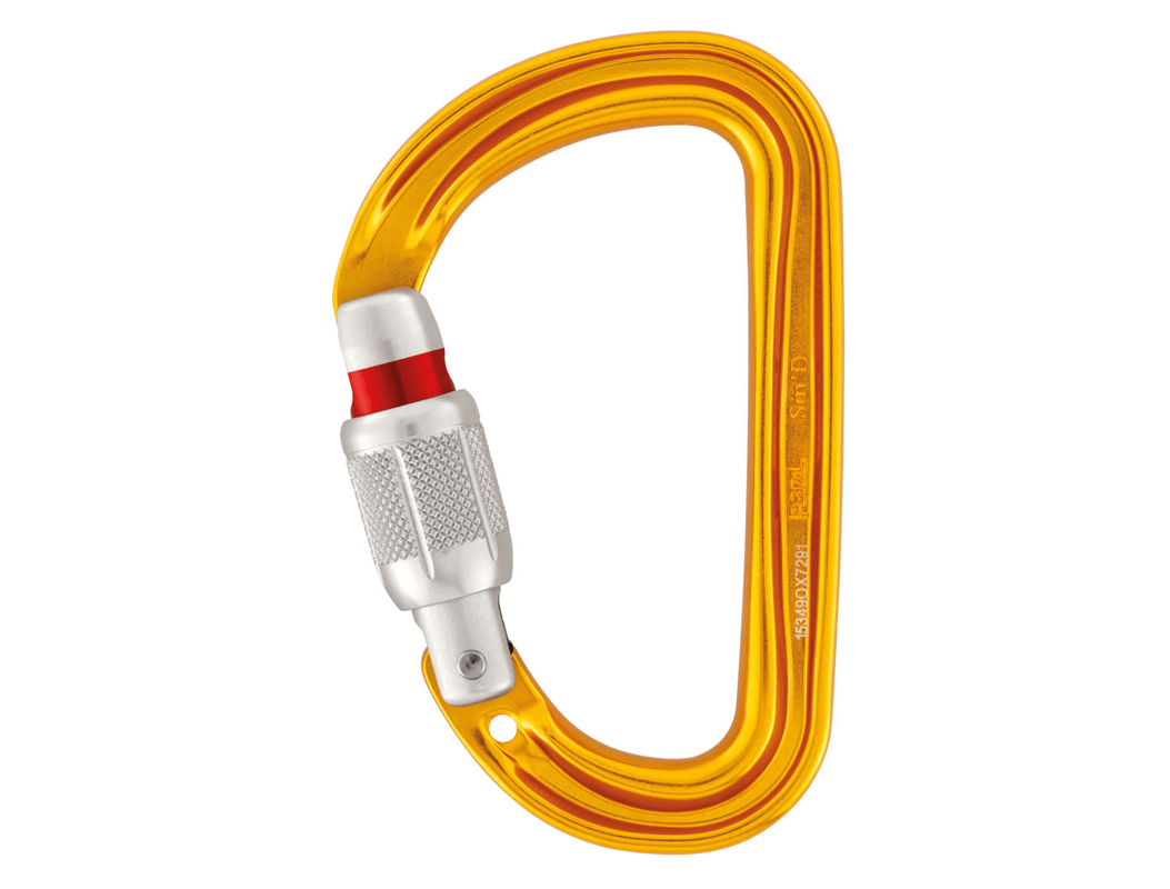 PETZL Sm'D SCREW-LOCK 鋁合金D型有鎖鉤環