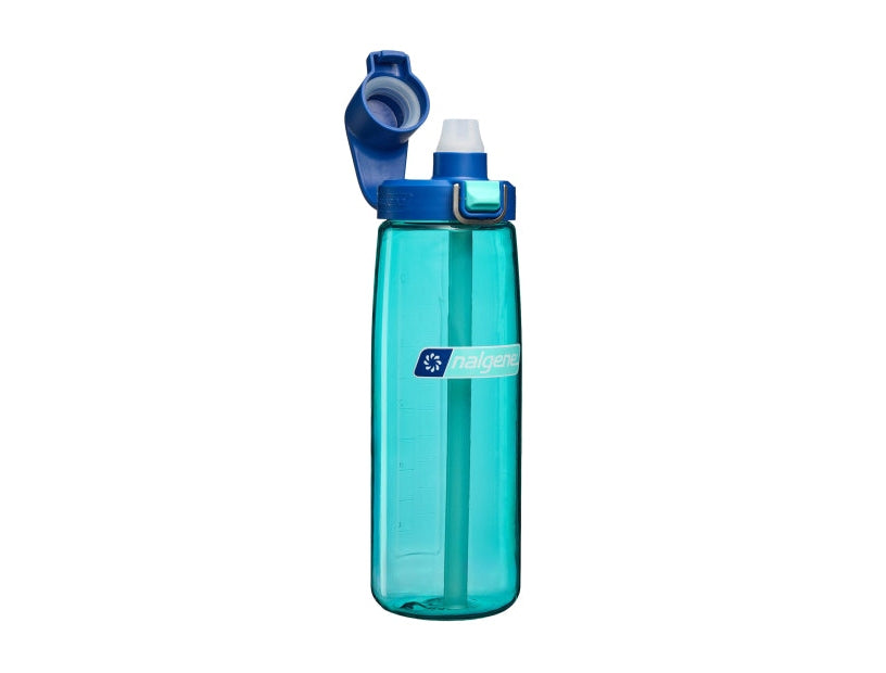 Nalgene水壼 Straw Bottle 吸管水壼 650ml 湖綠/藍蓋