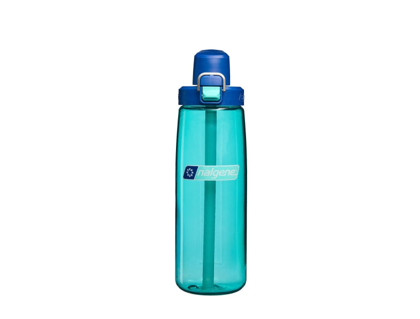 Nalgene水壼 Straw Bottle 吸管水壼 650ml 湖綠/藍蓋