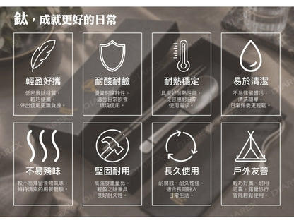 ProKamping 領航家 戶外鈦餐具組｜鈦筷子＋鈦湯匙 附收納袋 縮圖 3