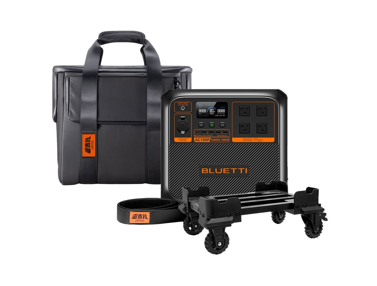 [套裝組] BLUETTI 1800W 電吉拉行動電站 + 電吉拉專屬移動推車 + 電吉拉防撞收納包