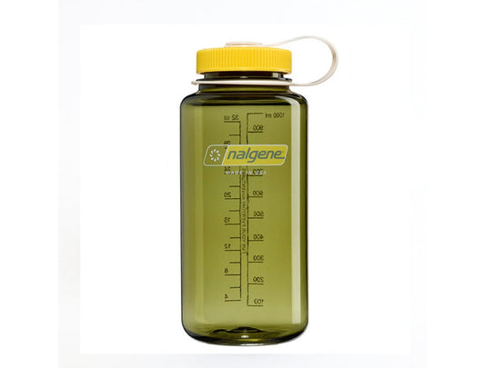 Nalgene水壼 Sustain 寬嘴水壼 1000ml 油綠/小蒼蘭蓋 mabuvalley