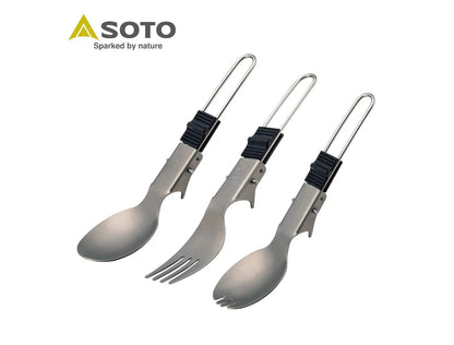SOTO 鈦製輕量摺疊口袋餐具系列 | 湯匙 / 叉子 / 叉匙 | 日本製 縮圖 2