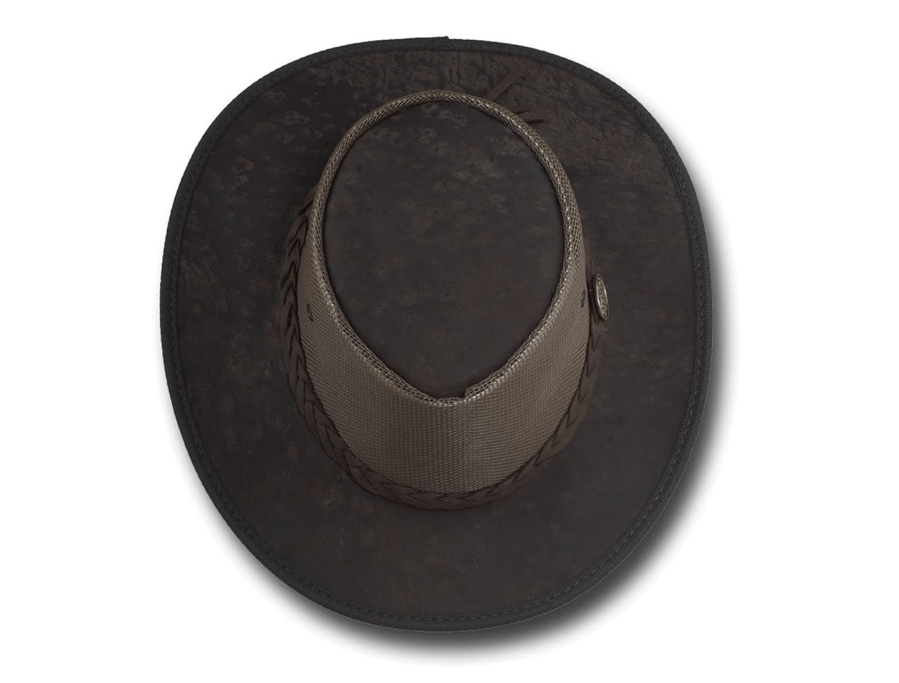 BARMAH HATS 1038BC 巴馬帽 澳洲經典皮革牛仔帽/圓盤帽 深棕色