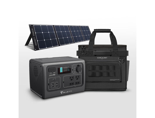 【全套組】Bluetti 700W EB55 野獸級行動電站 主機＋收納包＋太陽能板