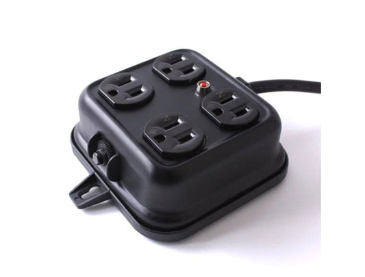 ADAM 金屬4座延長線 2公尺 黑 ADPW-PS341