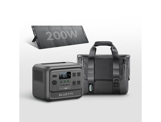 [全套組] BLUETTI 1800W 電吉拉mini 行動電站 + Rocket 200W 太陽能充電板 + 電吉拉mini 防撞收納包