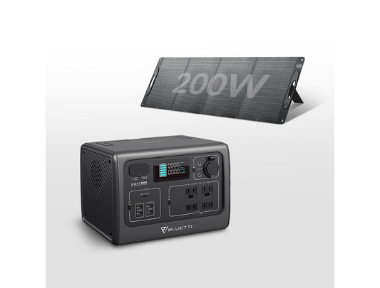 現時活動套裝組 BLUETTI 700W EB55 野獸級行動電站 + 200W 太陽能充電板 | 2026/10/23-11/20