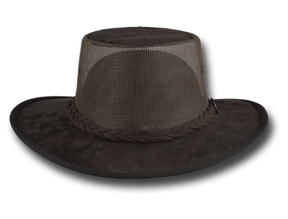 BARMAH HATS 1038BC 巴馬帽 澳洲經典皮革牛仔帽/圓盤帽 深棕色