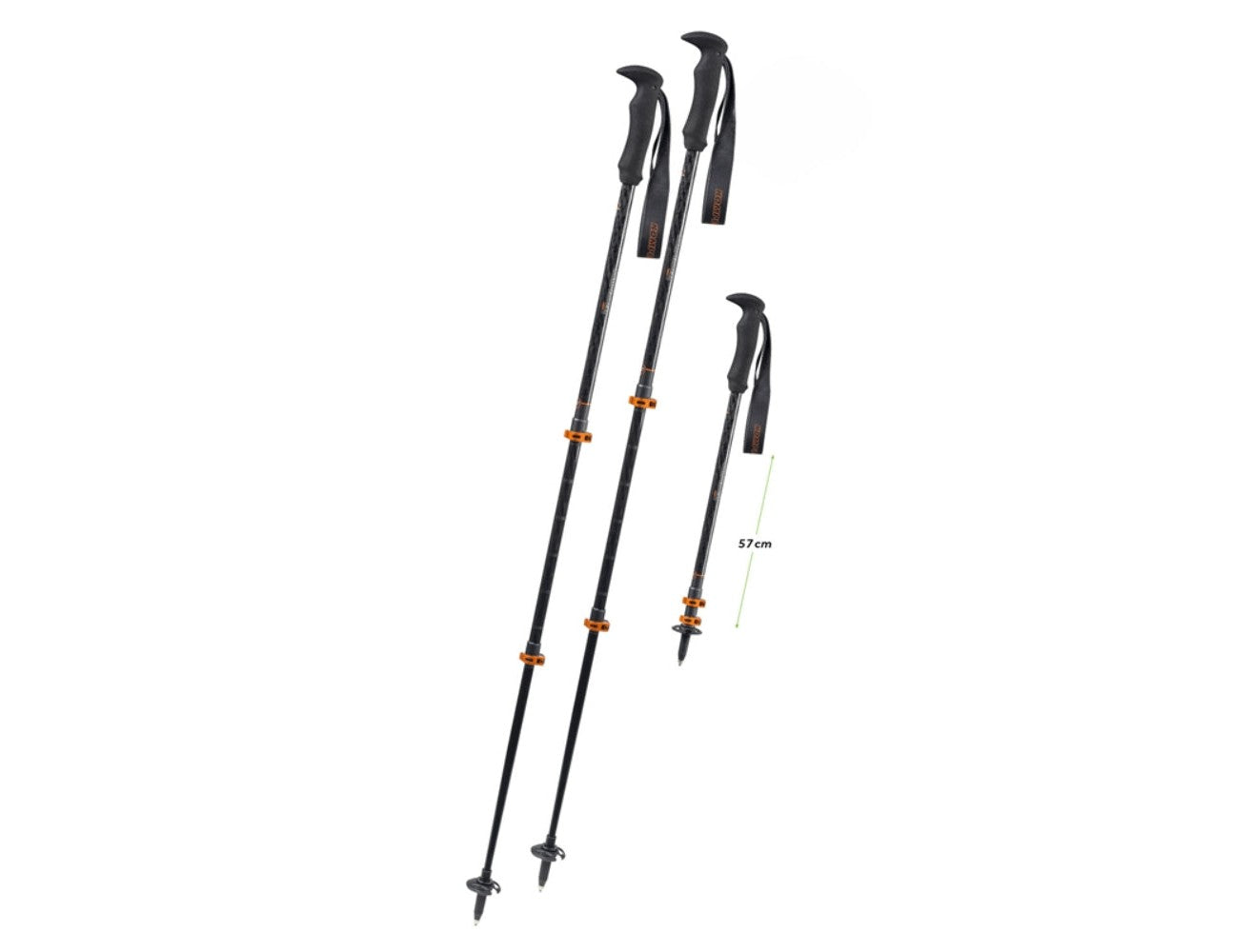 KOMPERDELL CARBON COMPOSITE COMPACT 1752371-10 碳纖+鈦金快扣登山杖 120cm/195g