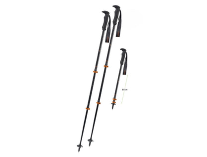 KOMPERDELL CARBON COMPOSITE COMPACT 1752371-10 碳纖+鈦金快扣登山杖 120cm/195g