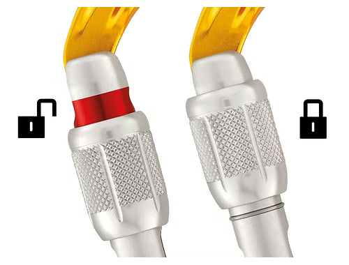 PETZL Sm'D SCREW-LOCK 鋁合金D型有鎖鉤環