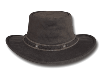 BARMAH HATS 1018CR 巴馬帽 澳洲經典皮革牛仔帽/圓盤帽 深棕色 mabuvalley