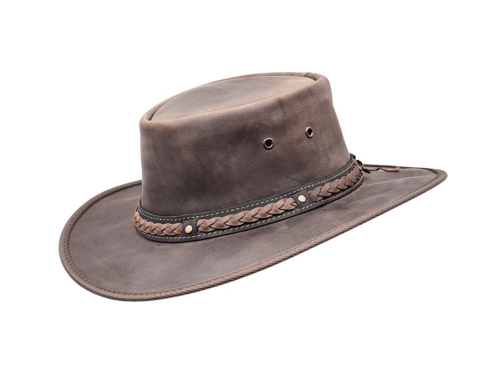 BARMAH HATS 1022CC 巴馬帽 澳洲經典皮革牛仔帽/圓盤帽 巧克力色 mabuvalley