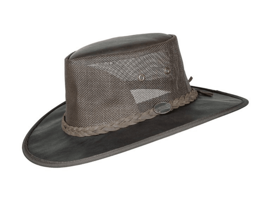 BARMAH HATS 1038BC 巴馬帽 澳洲經典皮革牛仔帽/圓盤帽 深棕色 mabuvalley