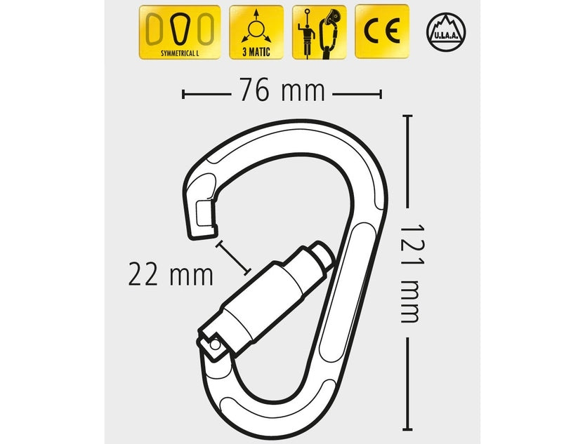 BEAL BE LOCK 3 MATIC 鋁合金梨型三段自動上鎖鉤環 mabuvalley