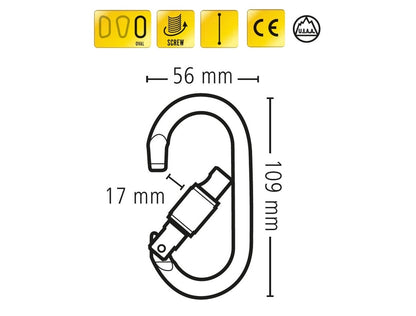 BEAL O'SMITH 鋼製O型有鎖鉤環 mabuvalley