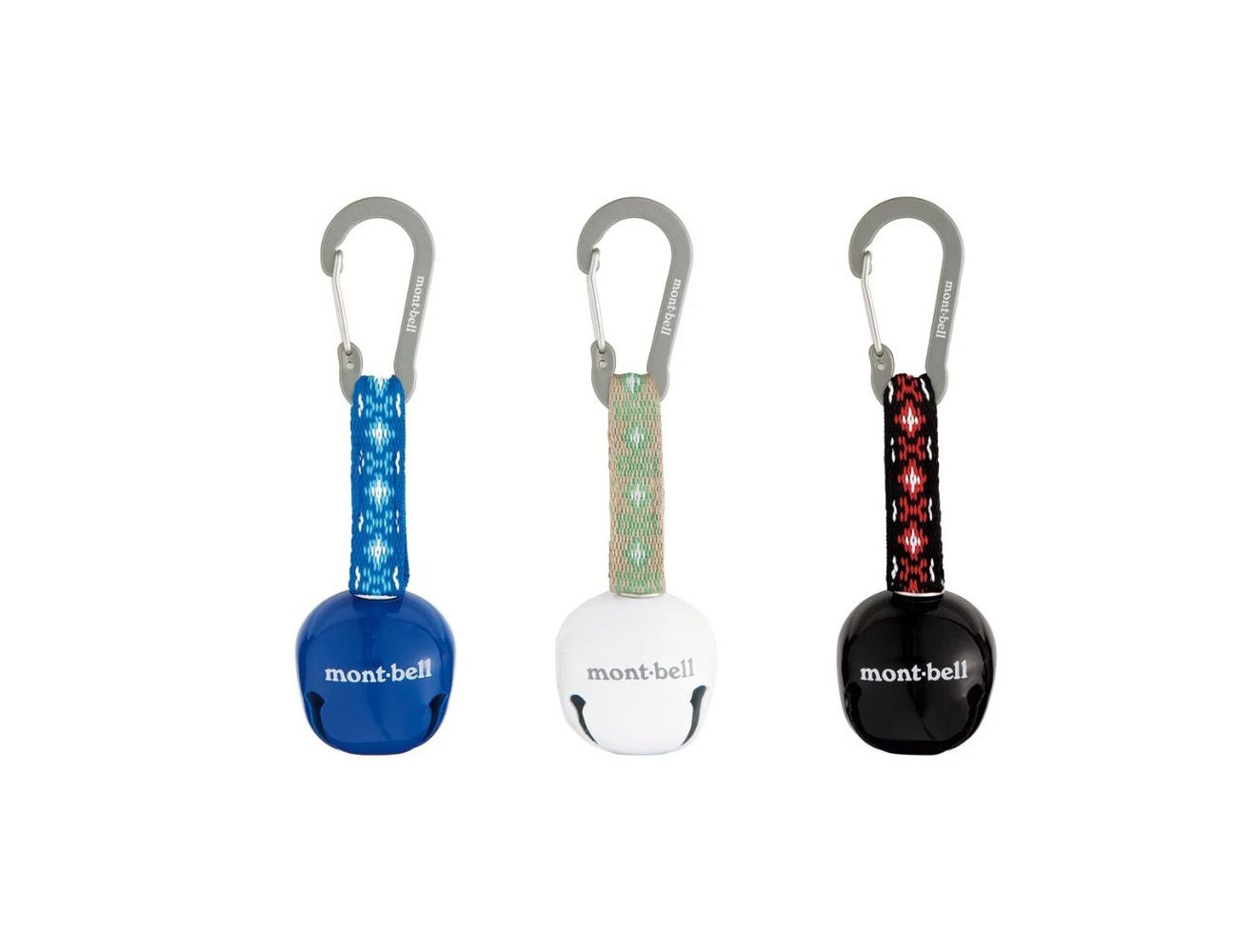 mont-bell Trekking Bell Round 熊鈴鉤環 黑/白/藍 1124846