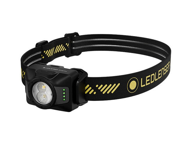 LEDLENSER HF4R PRO 充電式工程頭燈 | 雙電源、 止滑橡膠頭帶